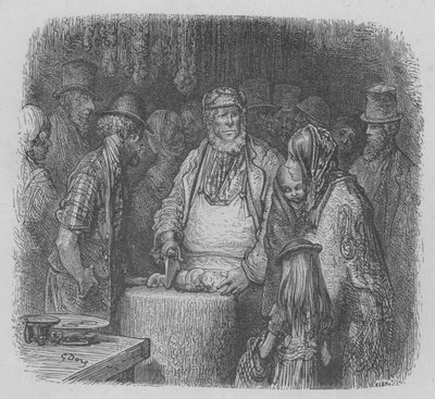 The Butcher at Work by Gustave after Dore